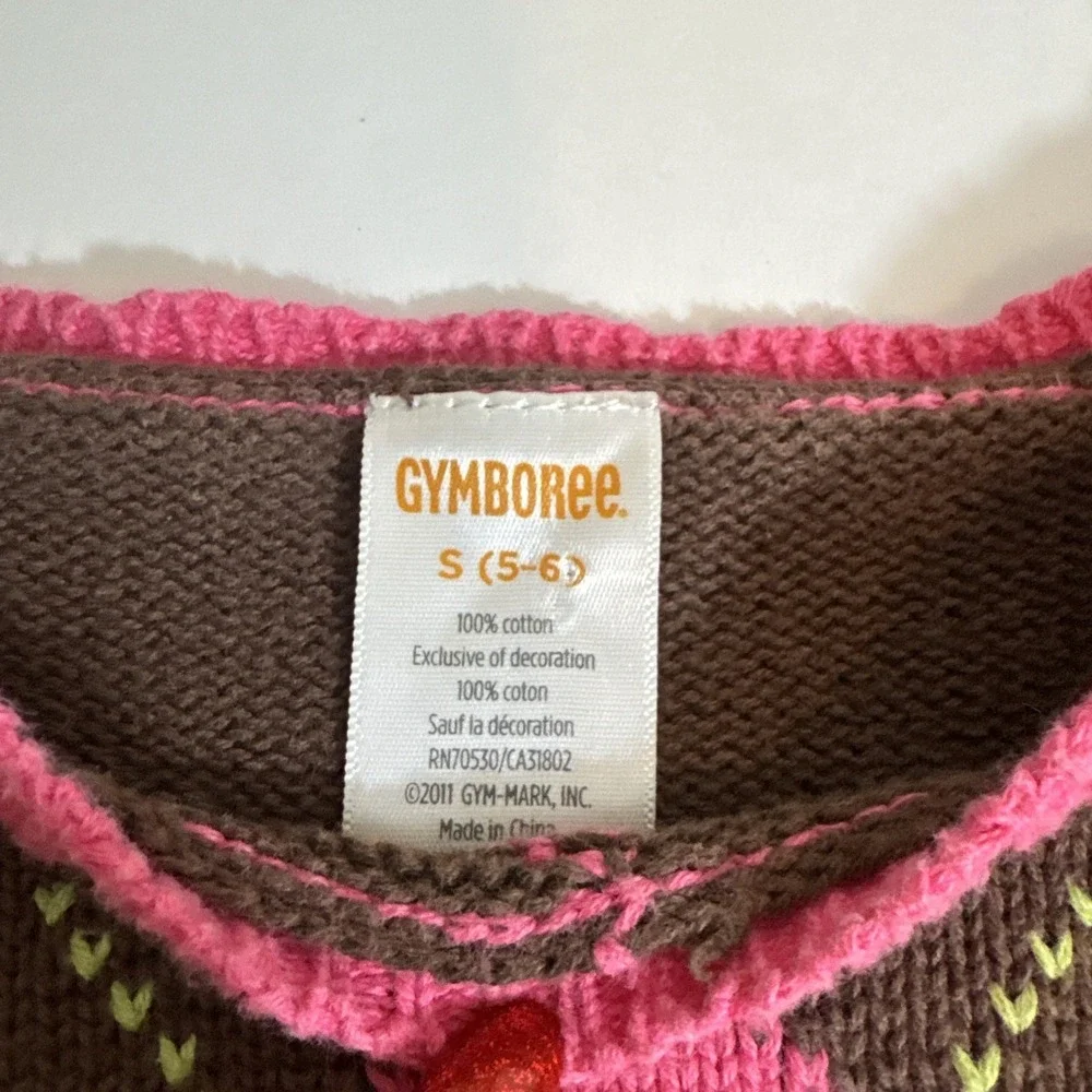 Vintage Gymboree Girl's Gem Bow Argyle Short Sleeve‎ Sweater Equestrian Size 5-6